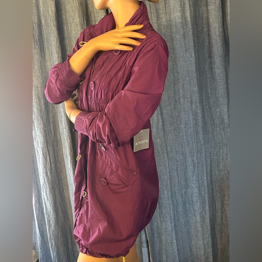 ATHLETA PURPLE RAIN JACKET DRAWSTRING QUILTED NWT - image 3